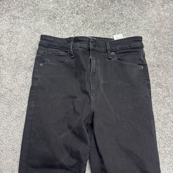 Abercrombie & Fitch Simone High Rise Super Skinny Denim Jeans Womens 28/6s Black - Picture 6 of 16